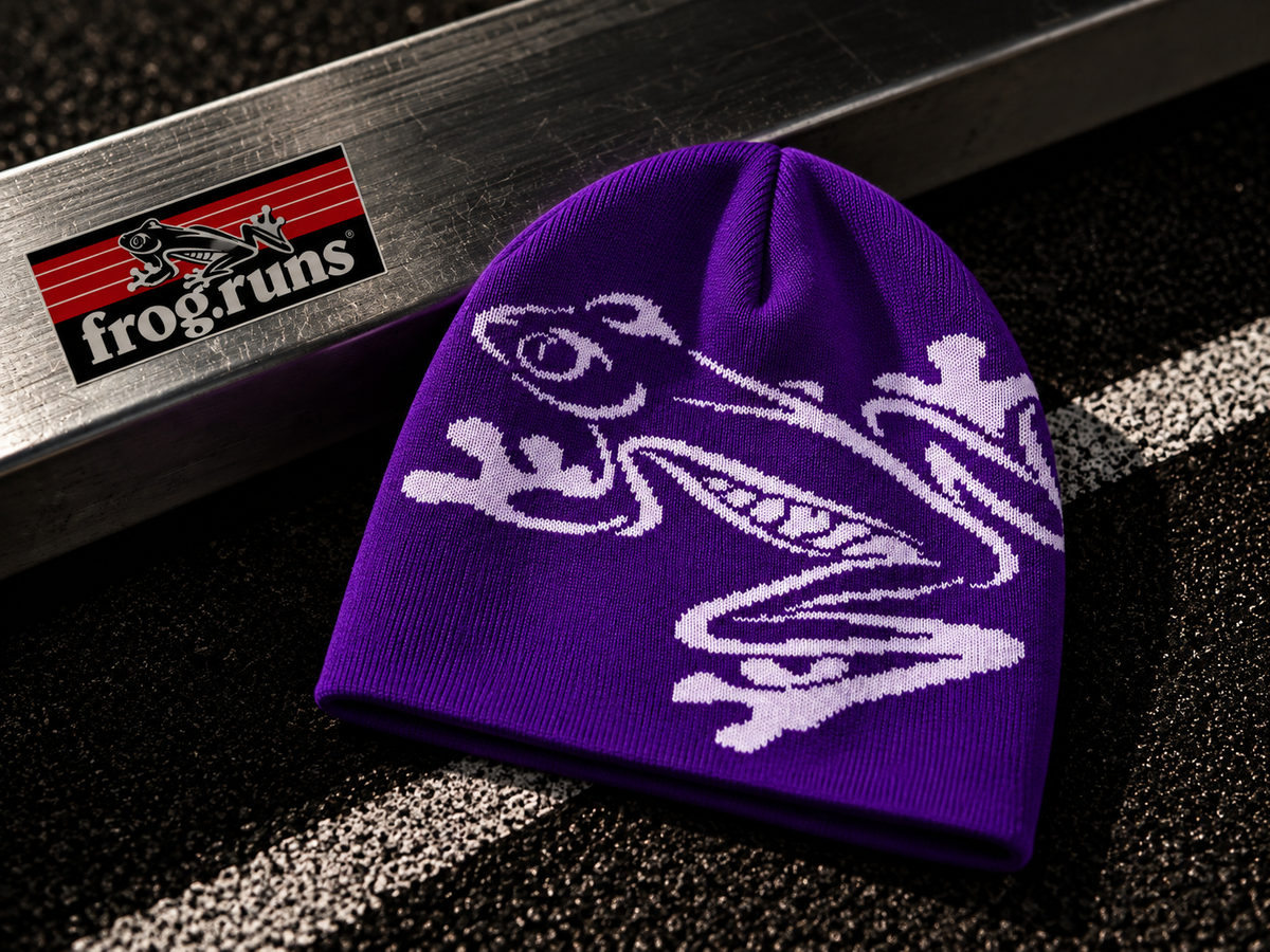 Frog Beanie — Purple