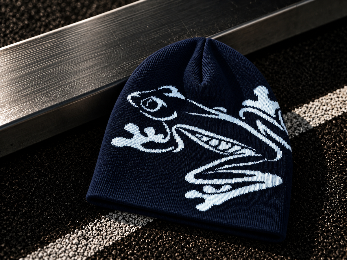 Frog Beanie — Navy
