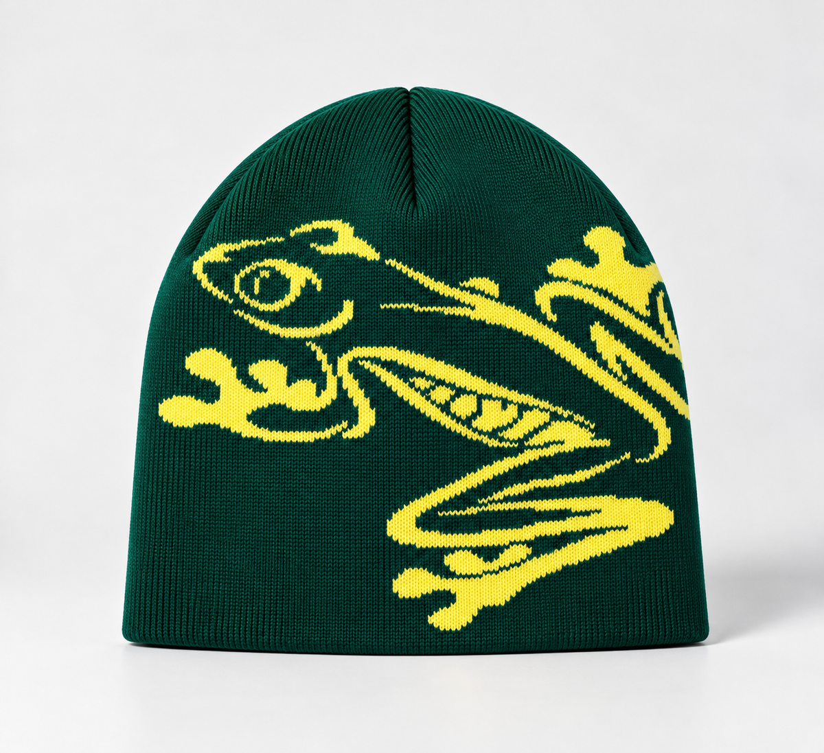 Frog Beanie — Green&Yellow