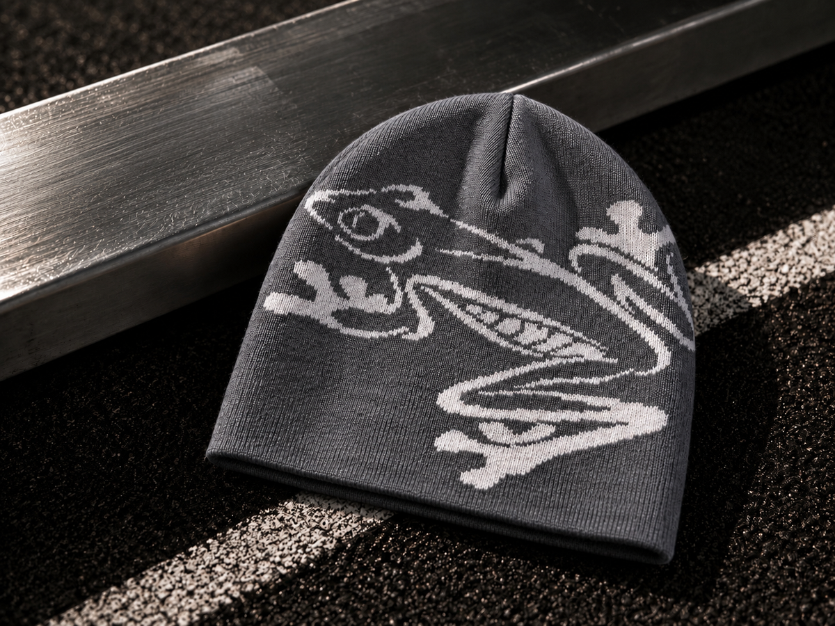 Frog Beanie — Grey