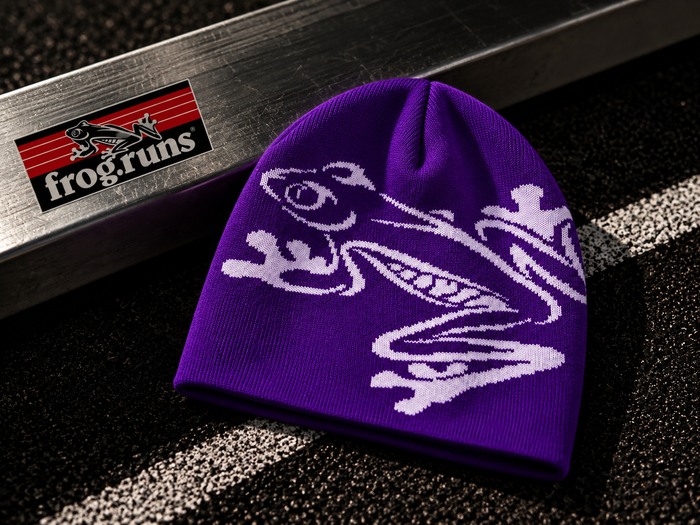 Frog Beanie — Purple
