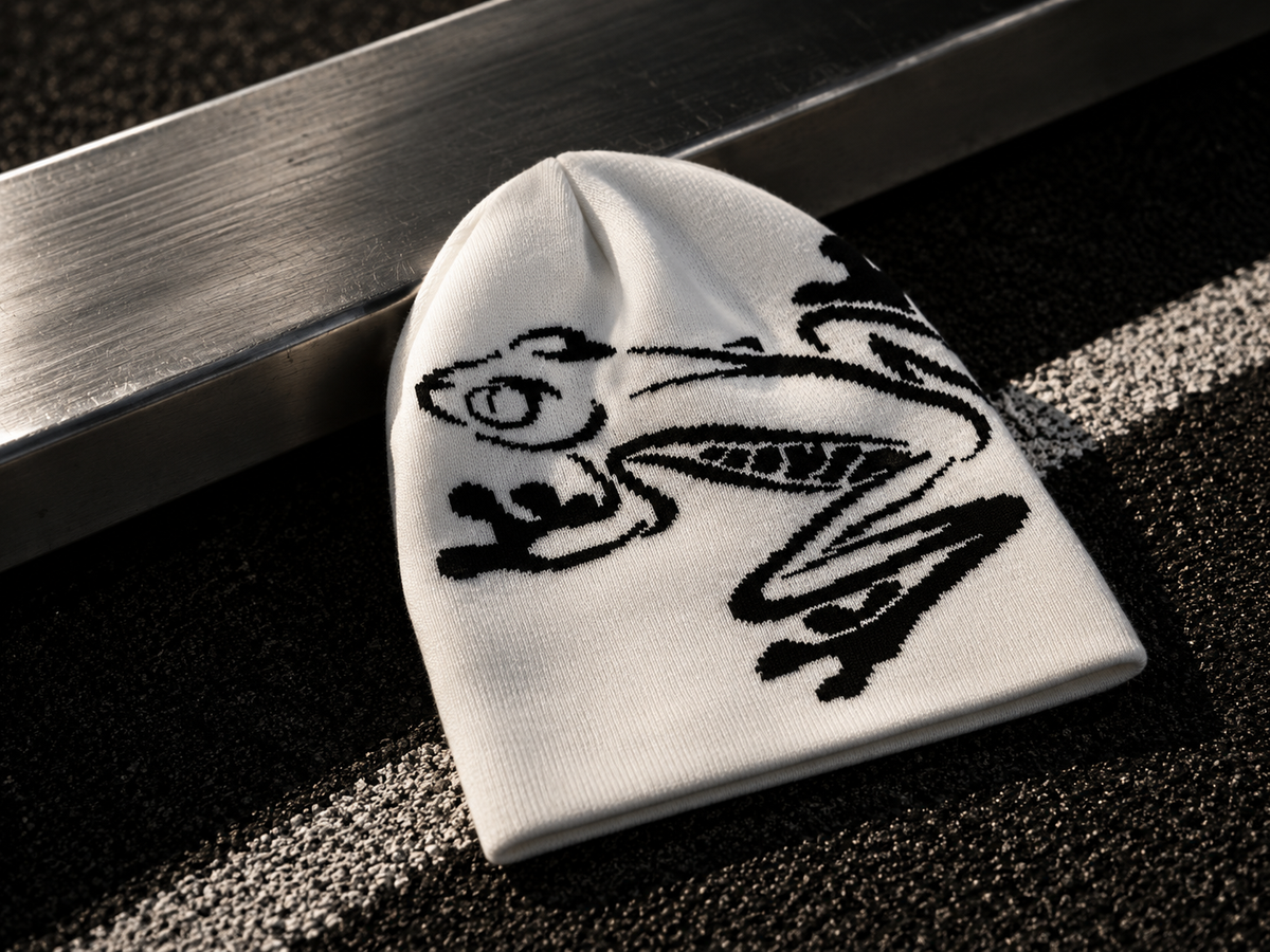 Frog Beanie — White