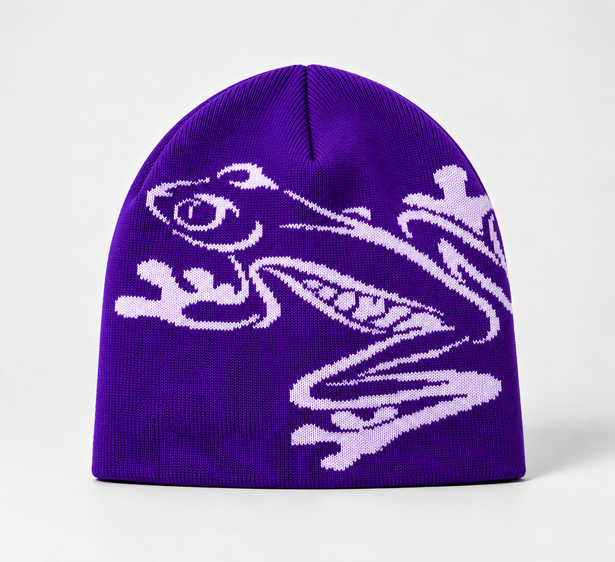 Frog Beanie — Purple