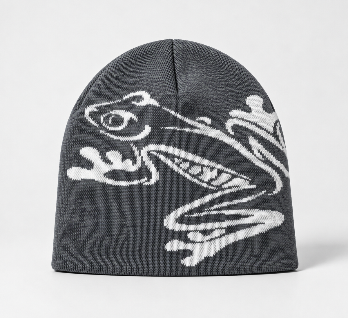 Frog Beanie — Grey