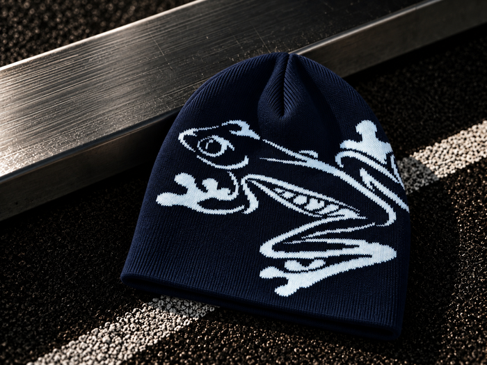 Frog Beanie — Navy