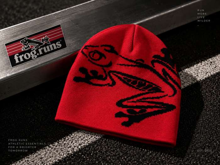 Frog Beanie — Red